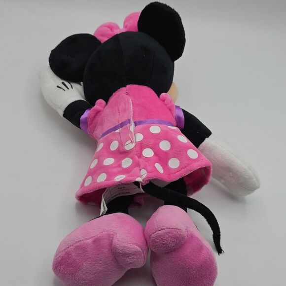 Disney Minnie Mouse Plush Pink Polka Dot Dress Interactive Press Hand 10” - Picture 6 of 17